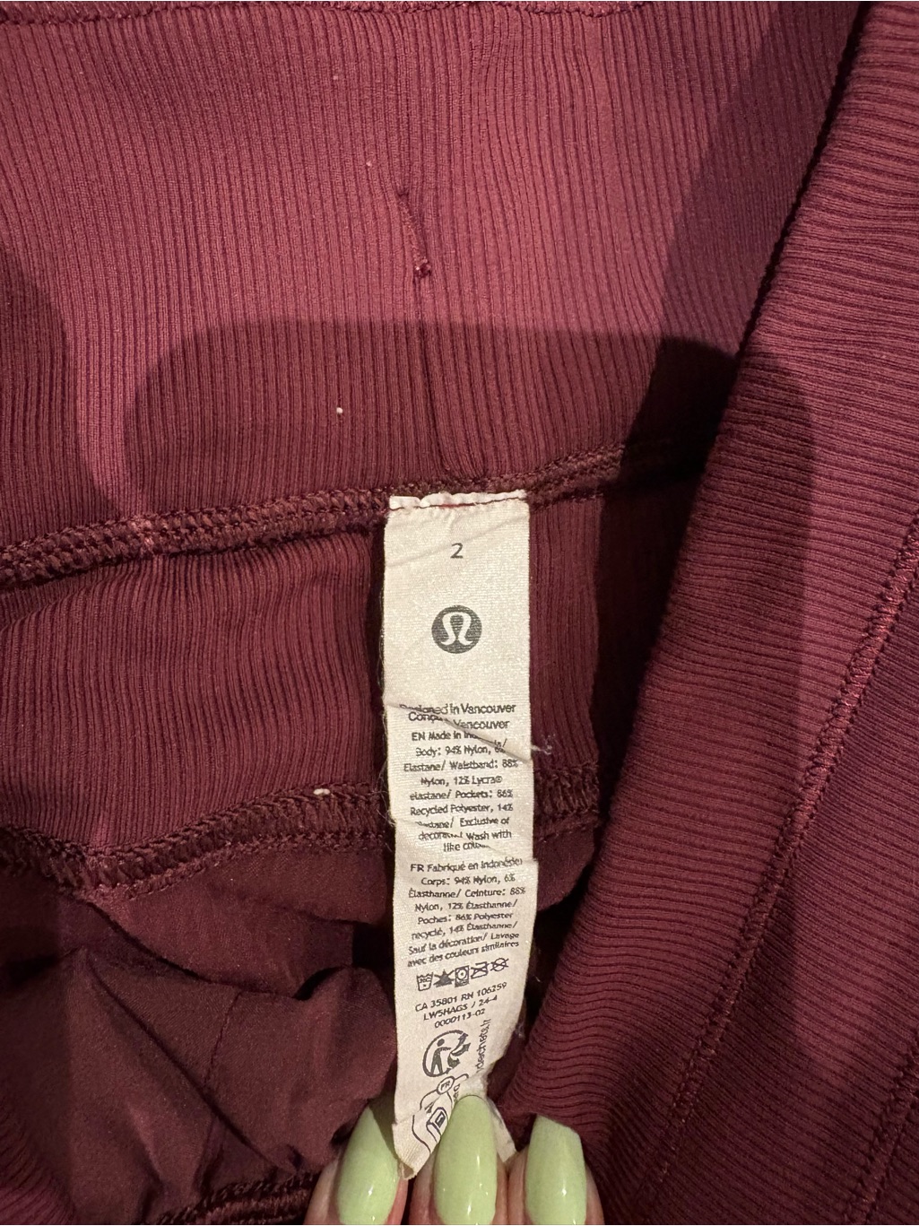 Lululemon Athletica Burgundy Dance Studio Mid-Rise Jogger Tall